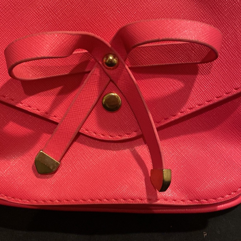 Pink mini backpack with bow - Picture 3 of 11
